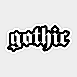 gothic logo Sticker